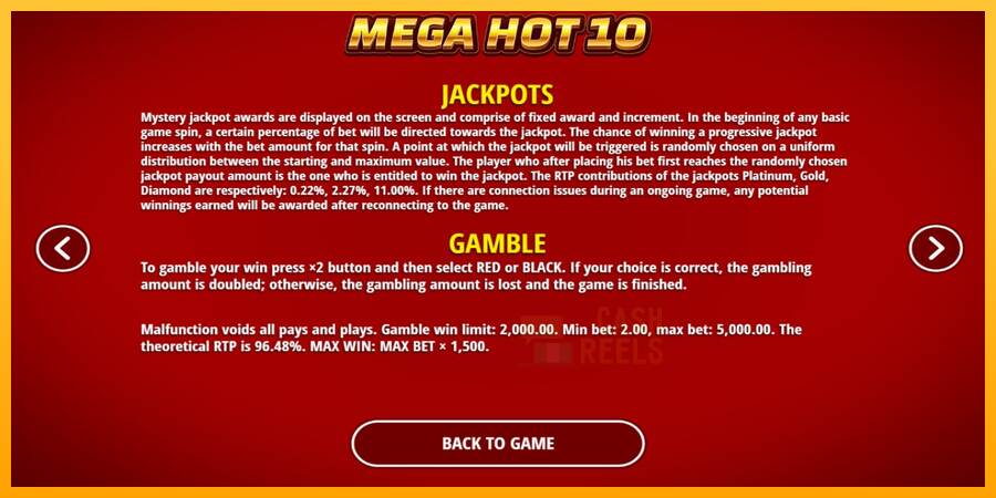 Mega Hot 10 macchina da gioco per soldi, immagine 5