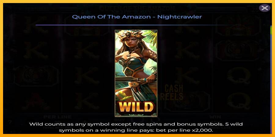 Queen of the Amazon - Nightcrawler macchina da gioco per soldi, immagine 4