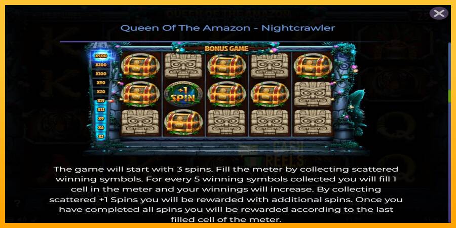 Queen of the Amazon - Nightcrawler macchina da gioco per soldi, immagine 6