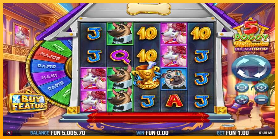 5 Doggy Millionaires Dream Drop macchina da gioco per soldi, immagine 2