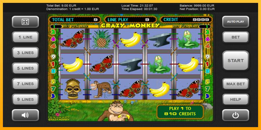 Crazy Monkey macchina da gioco per soldi, immagine 1