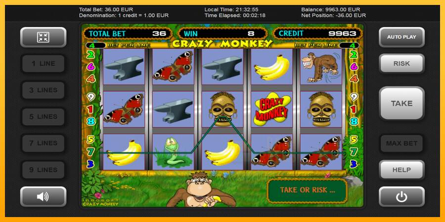 Crazy Monkey macchina da gioco per soldi, immagine 2