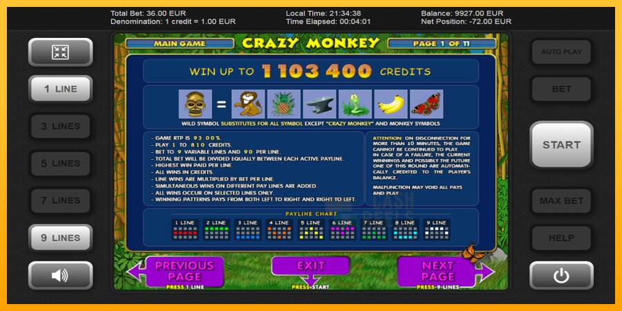 Crazy Monkey macchina da gioco per soldi, immagine 4