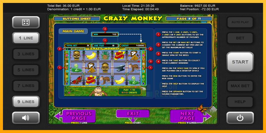 Crazy Monkey macchina da gioco per soldi, immagine 5