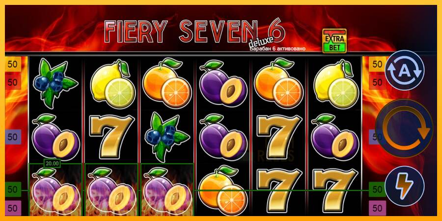 Fiery Sevens Deluxe Six macchina da gioco per soldi, immagine 3