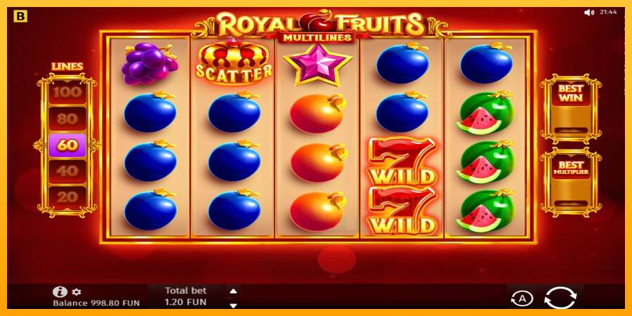 Royal Fruits Multilines macchina da gioco per soldi, immagine 2