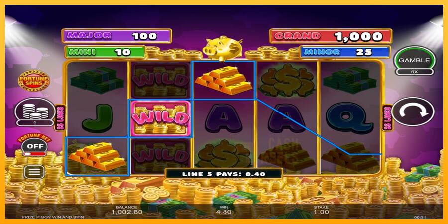 Prize Piggy Win & Spin macchina da gioco per soldi, immagine 3