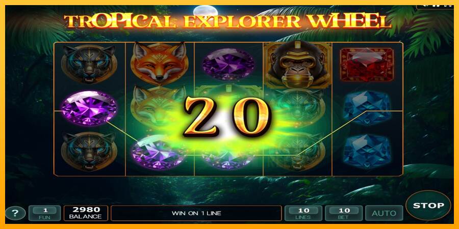 Tropical Explorer Wheel macchina da gioco per soldi, immagine 2