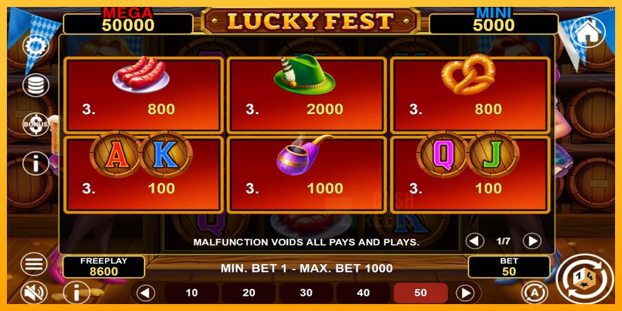 Lucky Fest Hold & Win macchina da gioco per soldi, immagine 5