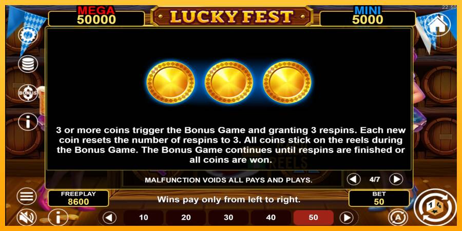 Lucky Fest Hold & Win macchina da gioco per soldi, immagine 7