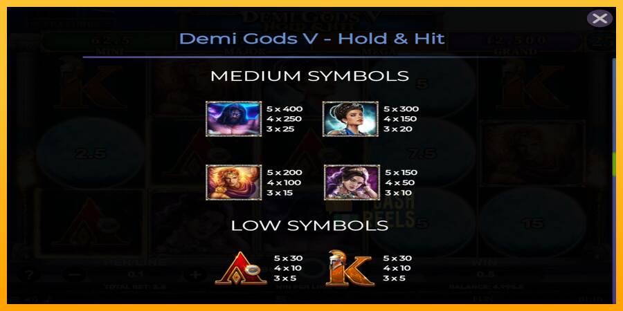 Demi Gods V Hold & Hit macchina da gioco per soldi, immagine 6