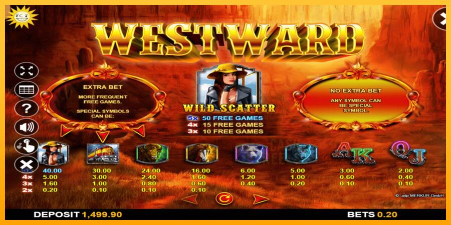 Westward macchina da gioco per soldi, immagine 3