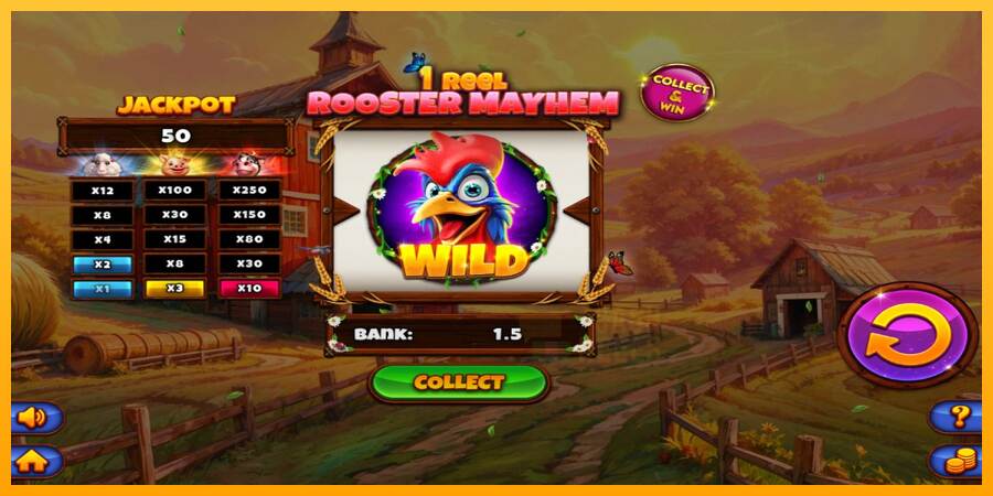 1 Reel Rooster Mayhem macchina da gioco per soldi, immagine 4