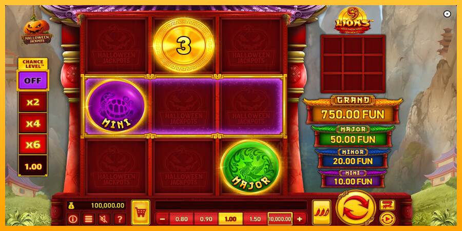 9 Lions Halloween Jackpots macchina da gioco per soldi, immagine 2