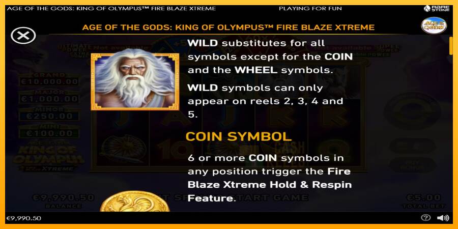 Age of the Gods: King of Olympus Fire Blaze Xtreme macchina da gioco per soldi, immagine 4