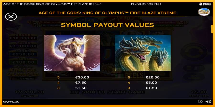 Age of the Gods: King of Olympus Fire Blaze Xtreme macchina da gioco per soldi, immagine 6