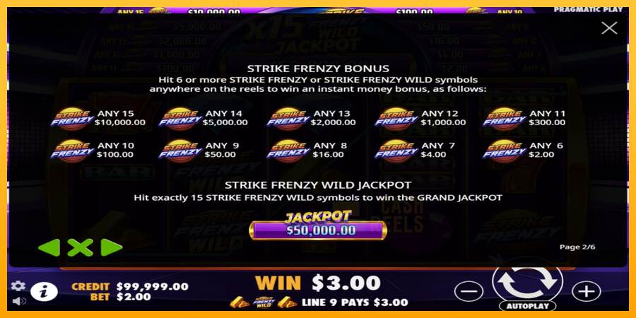 Strike Frenzy macchina da gioco per soldi, immagine 5