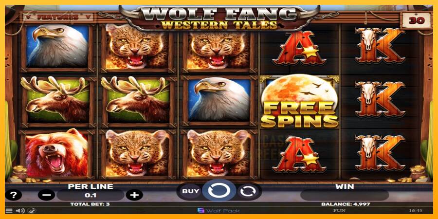 Wolf Fang - Western Tales macchina da gioco per soldi, immagine 2