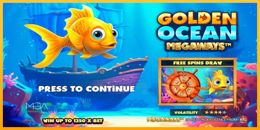 Golden Ocean Megaways macchina da gioco per soldi, immagine 1