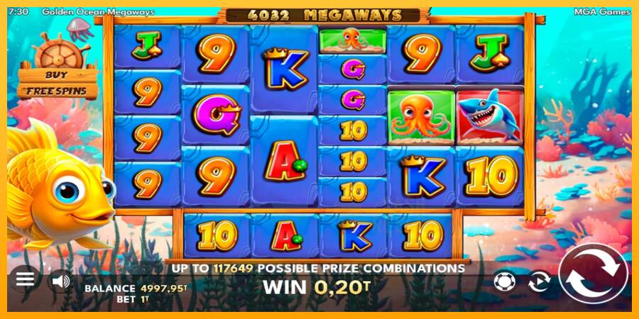 Golden Ocean Megaways macchina da gioco per soldi, immagine 2