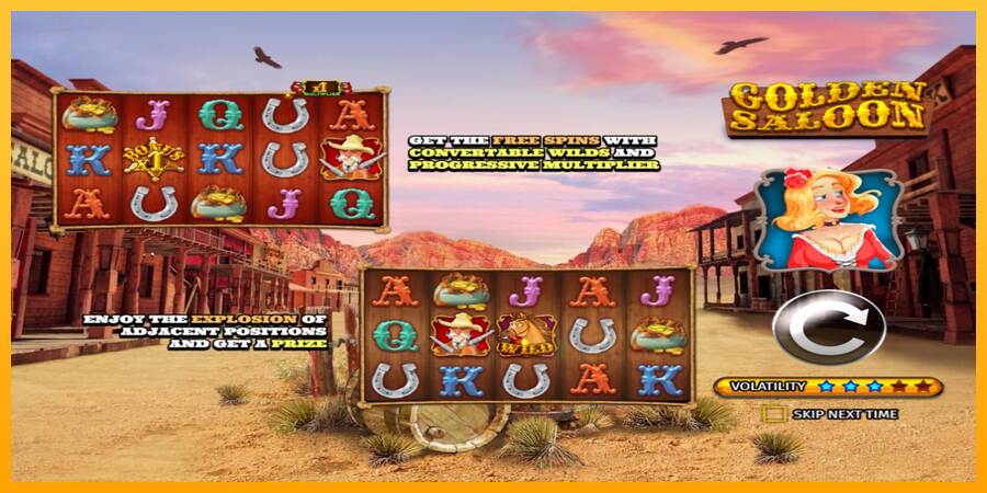 Golden Saloon macchina da gioco per soldi, immagine 1