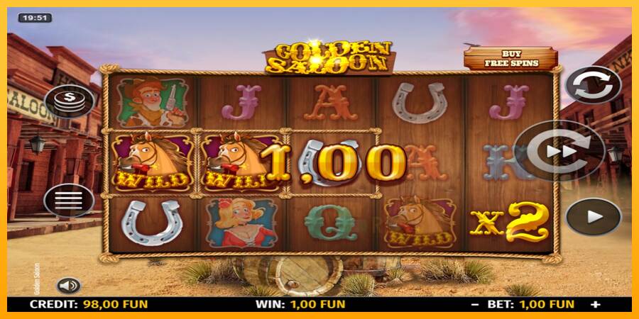 Golden Saloon macchina da gioco per soldi, immagine 3