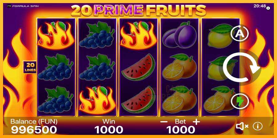 20 Prime Fruits macchina da gioco per soldi, immagine 3