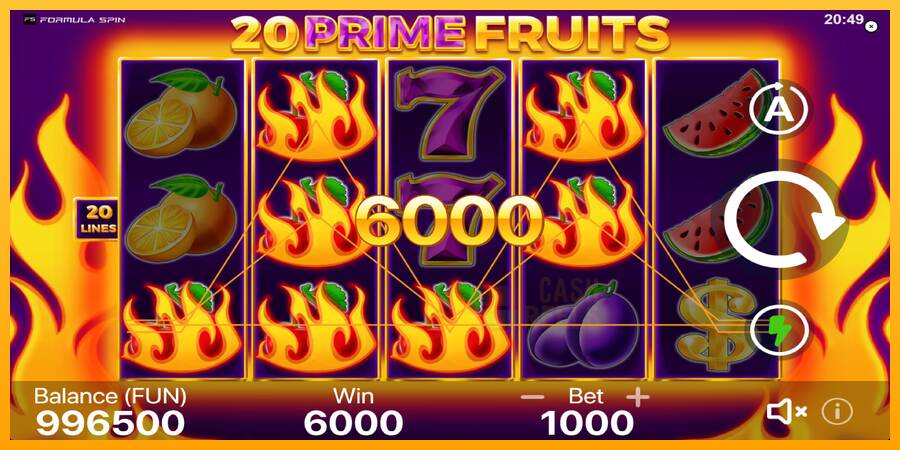 20 Prime Fruits macchina da gioco per soldi, immagine 4