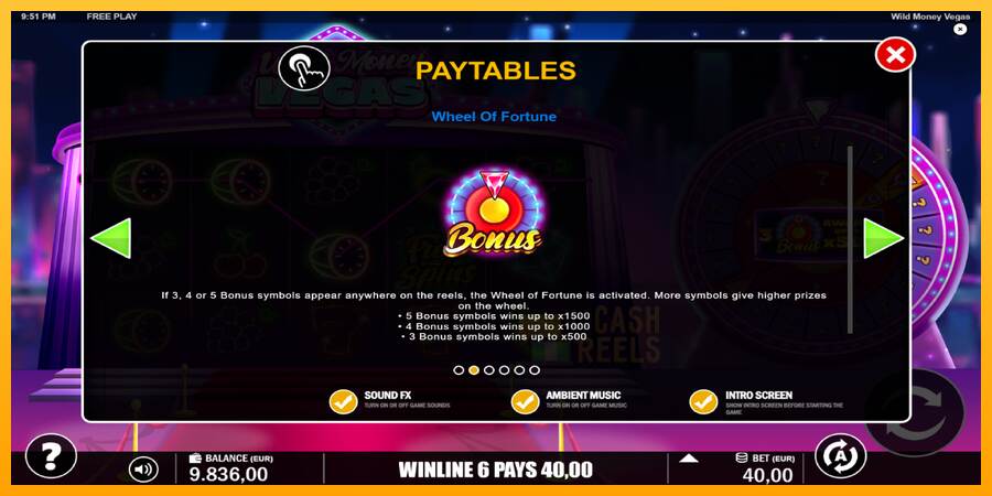 Wild Money Vegas macchina da gioco per soldi, immagine 6