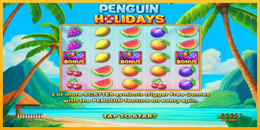 Penguin Holidays macchina da gioco per soldi, immagine 1