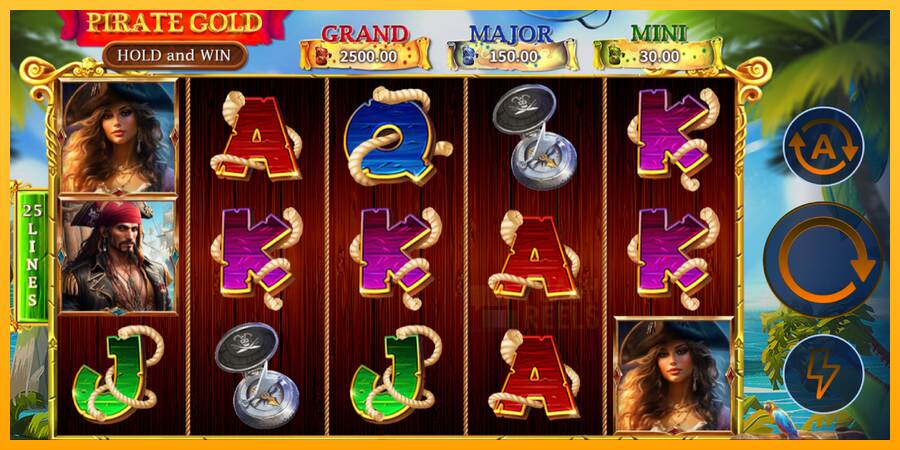 Pirate Gold Hold and Win macchina da gioco per soldi, immagine 2