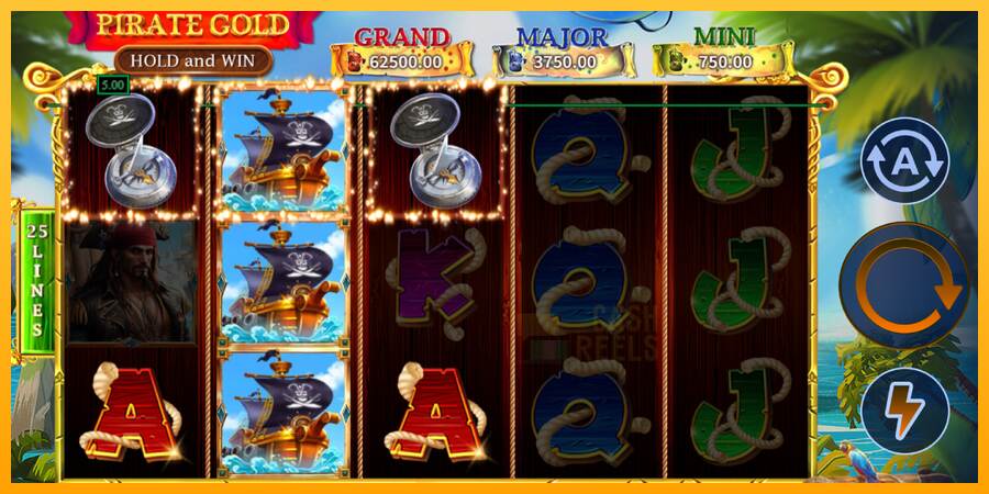 Pirate Gold Hold and Win macchina da gioco per soldi, immagine 3