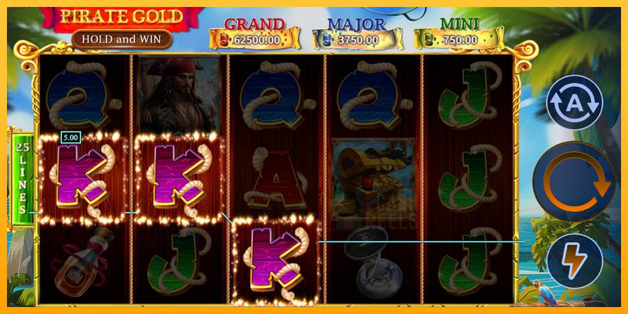 Pirate Gold Hold and Win macchina da gioco per soldi, immagine 4