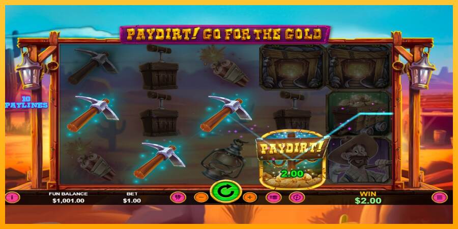 Paydirt! Go for the Gold macchina da gioco per soldi, immagine 2