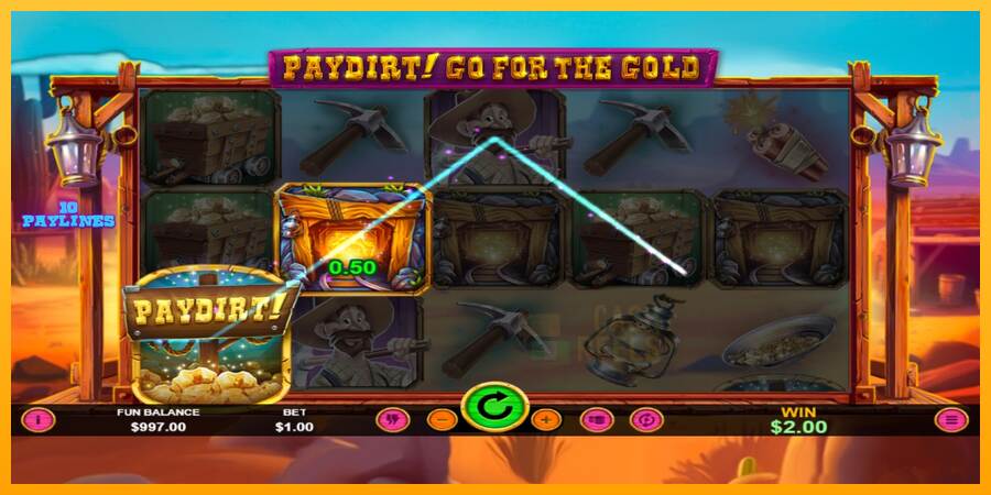 Paydirt! Go for the Gold macchina da gioco per soldi, immagine 3