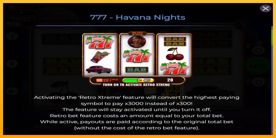 777 - Havana Nights macchina da gioco per soldi, immagine 4