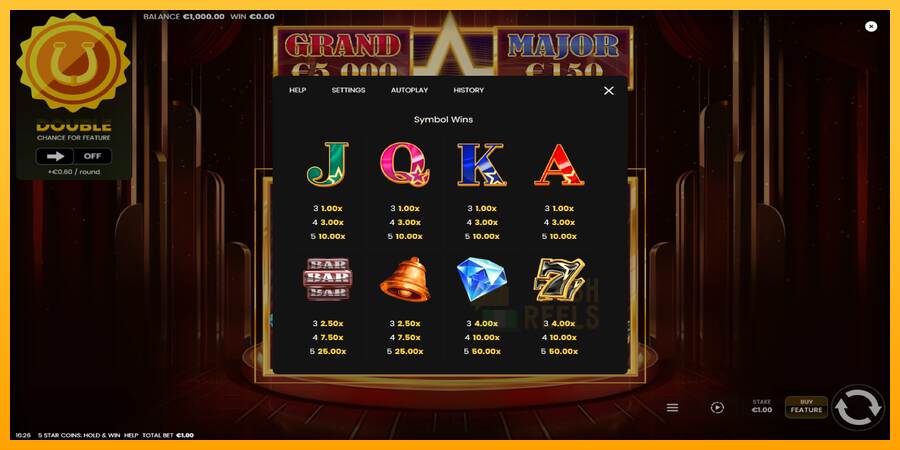 5 Star Coins: Hold & Win macchina da gioco per soldi, immagine 5