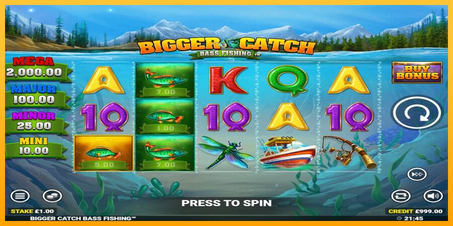 Bigger Catch Bass Fishing macchina da gioco per soldi, immagine 2