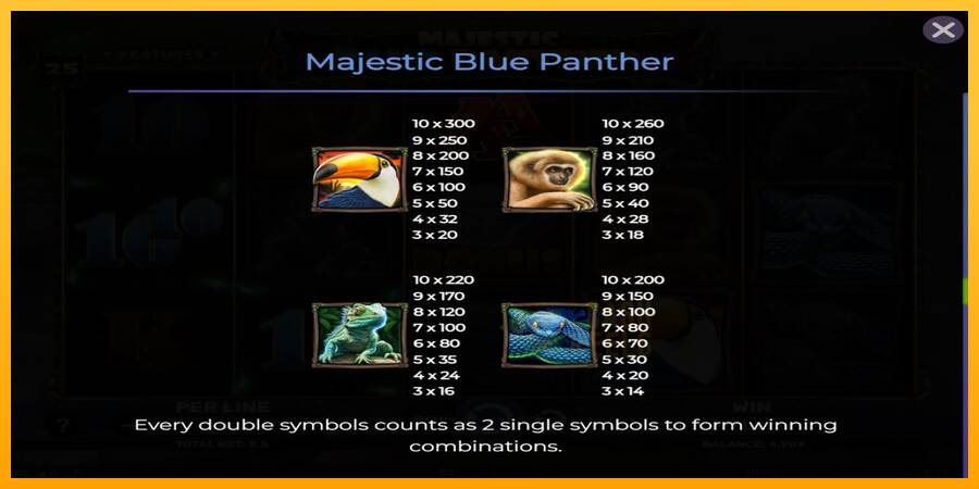 Majestic Blue Panther macchina da gioco per soldi, immagine 6