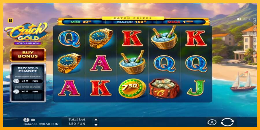 Catch The Gold Hold and Win macchina da gioco per soldi, immagine 2