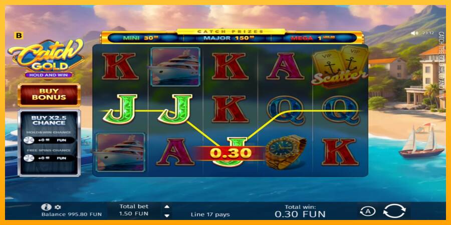 Catch The Gold Hold and Win macchina da gioco per soldi, immagine 3