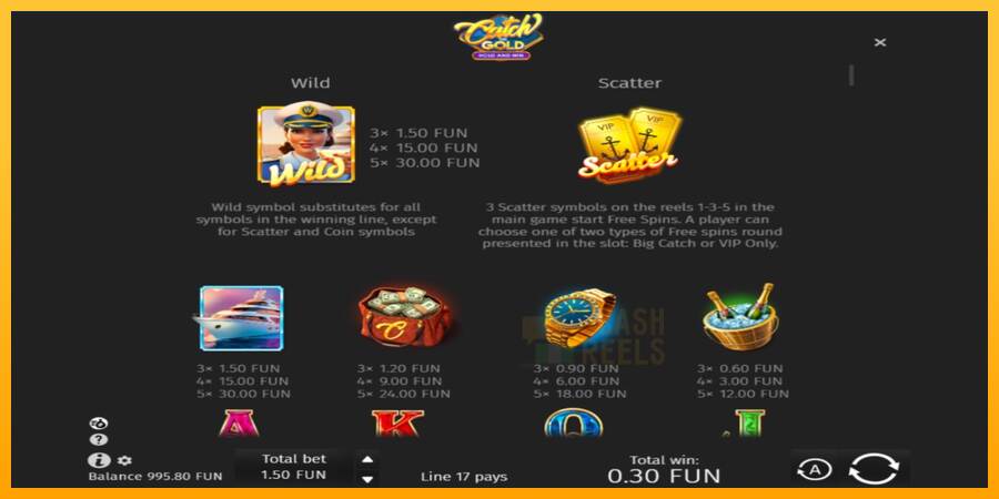 Catch The Gold Hold and Win macchina da gioco per soldi, immagine 4