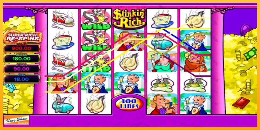 Stinkin Rich Super Rich Re-Spins macchina da gioco per soldi, immagine 2