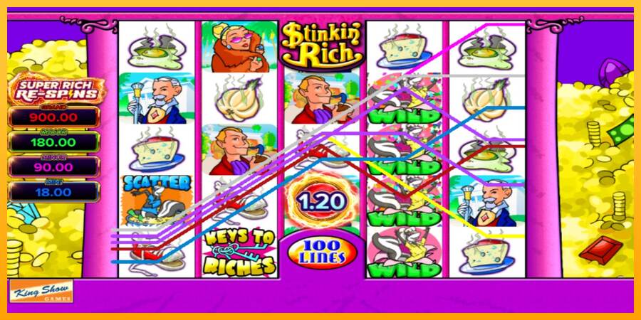 Stinkin Rich Super Rich Re-Spins macchina da gioco per soldi, immagine 3