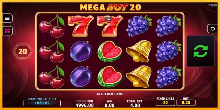 Mega Hot 20 macchina da gioco per soldi, immagine 2