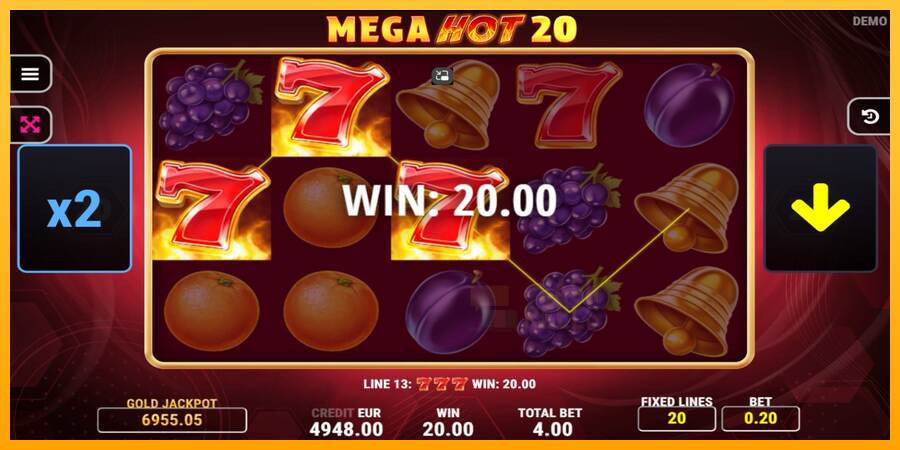 Mega Hot 20 macchina da gioco per soldi, immagine 3