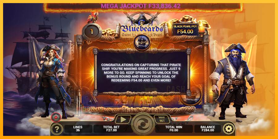 Bluebeard Quest for the Black Pearl macchina da gioco per soldi, immagine 3