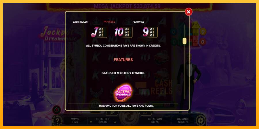 Jackpot Dreamhouse macchina da gioco per soldi, immagine 6