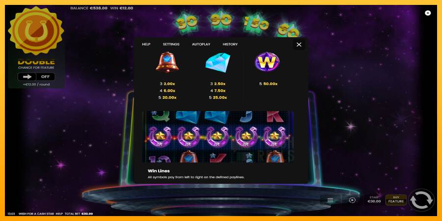 Wish for a Cash Star macchina da gioco per soldi, immagine 6