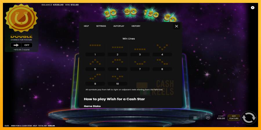 Wish for a Cash Star macchina da gioco per soldi, immagine 7